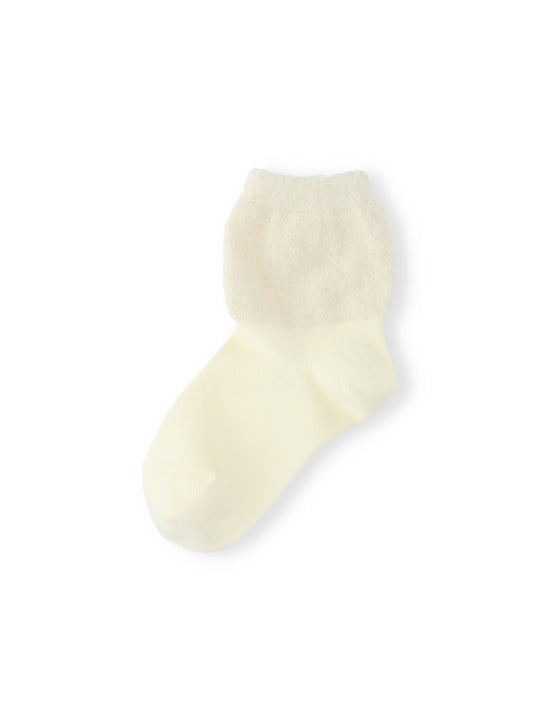 【3足1,485円】トップ切替モールショートソックス / 19-21cm
