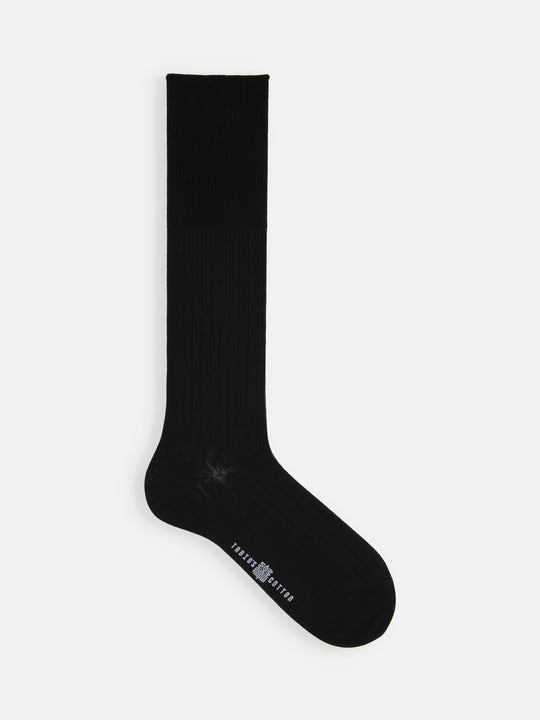 【TABIO’S COTTON】リブロングホーズ丈ビジネスソックス(27.0~29.0cm)