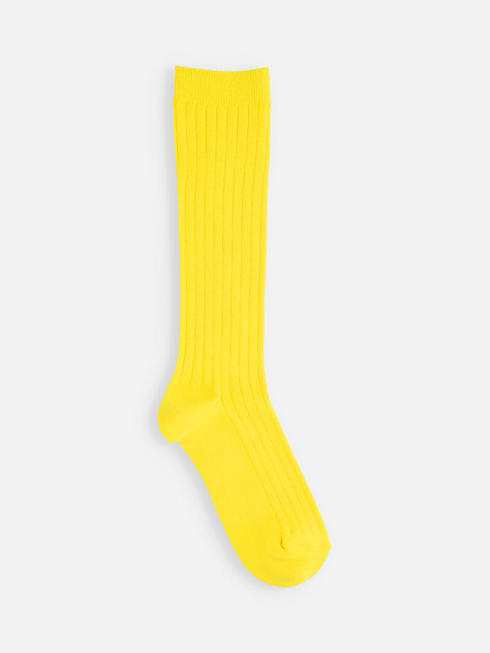 【キッズ】 蛍光リブハイソックス / 19-21cm