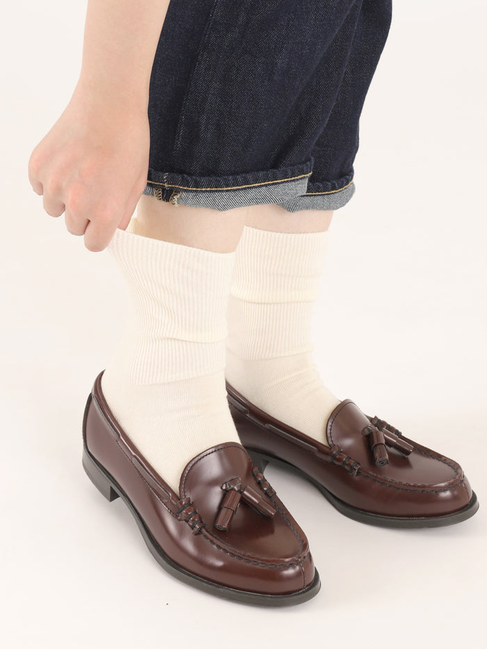 【3足1,485円】履き口ゆったりリブベタソックス