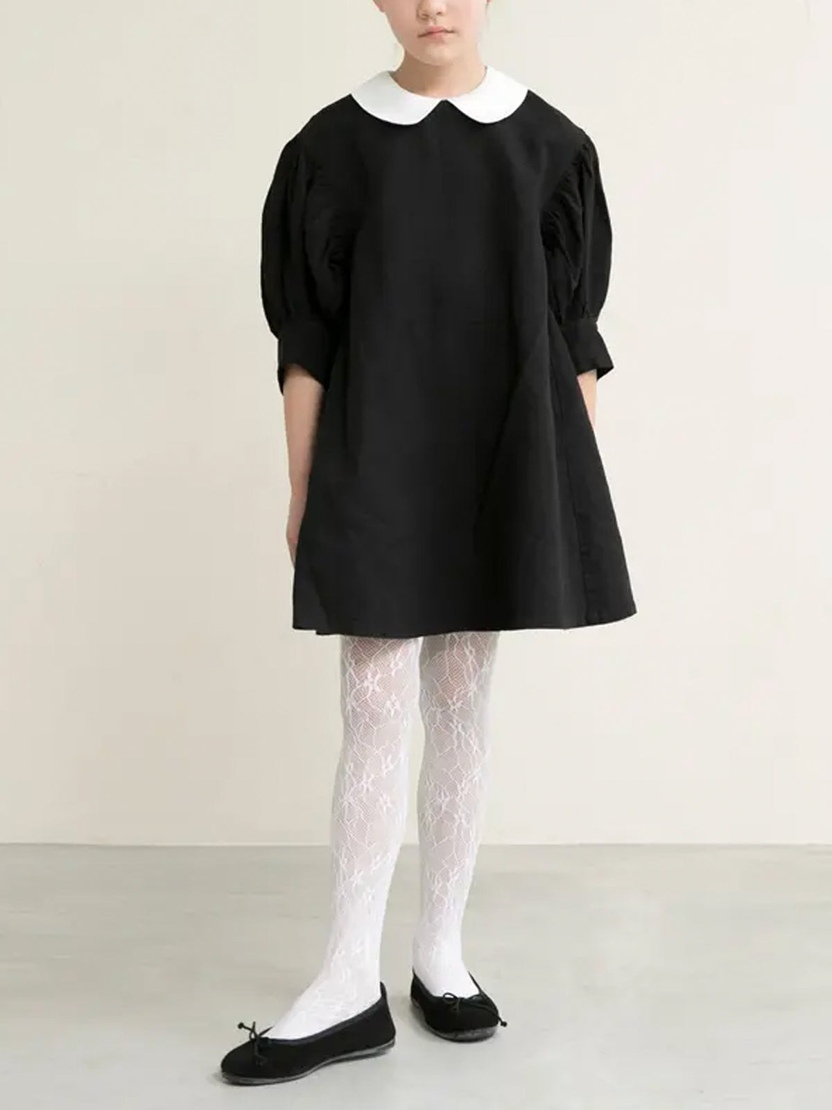 【キッズ】レーシーフラワーセレモニータイツ / 95-115cm