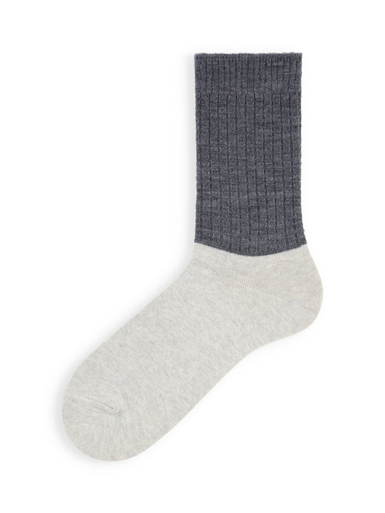 【Tabio MEN】足首ウールワッフルソックス
