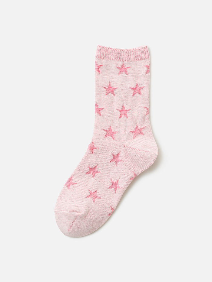 【キッズ】星柄リンクスソックス / 19-21cm