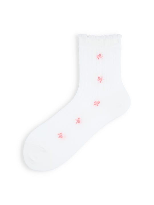 【3足1,485円】リボンメッシュショートソックス