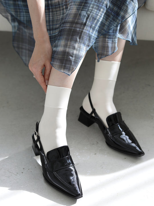 【定番】ソフトナイロン無地ショートソックス