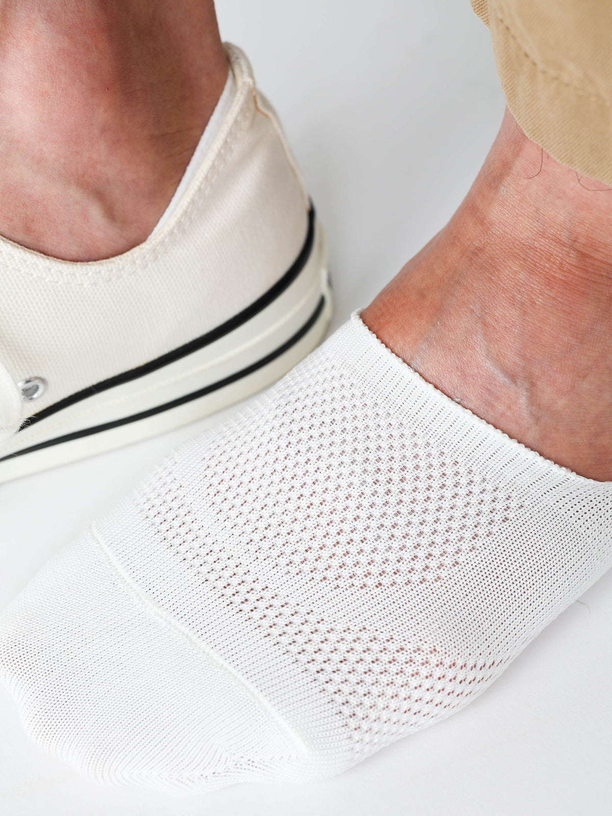 【Tabio MEN】GF/消臭+COOL MESH 脱げにくいカバーソックス