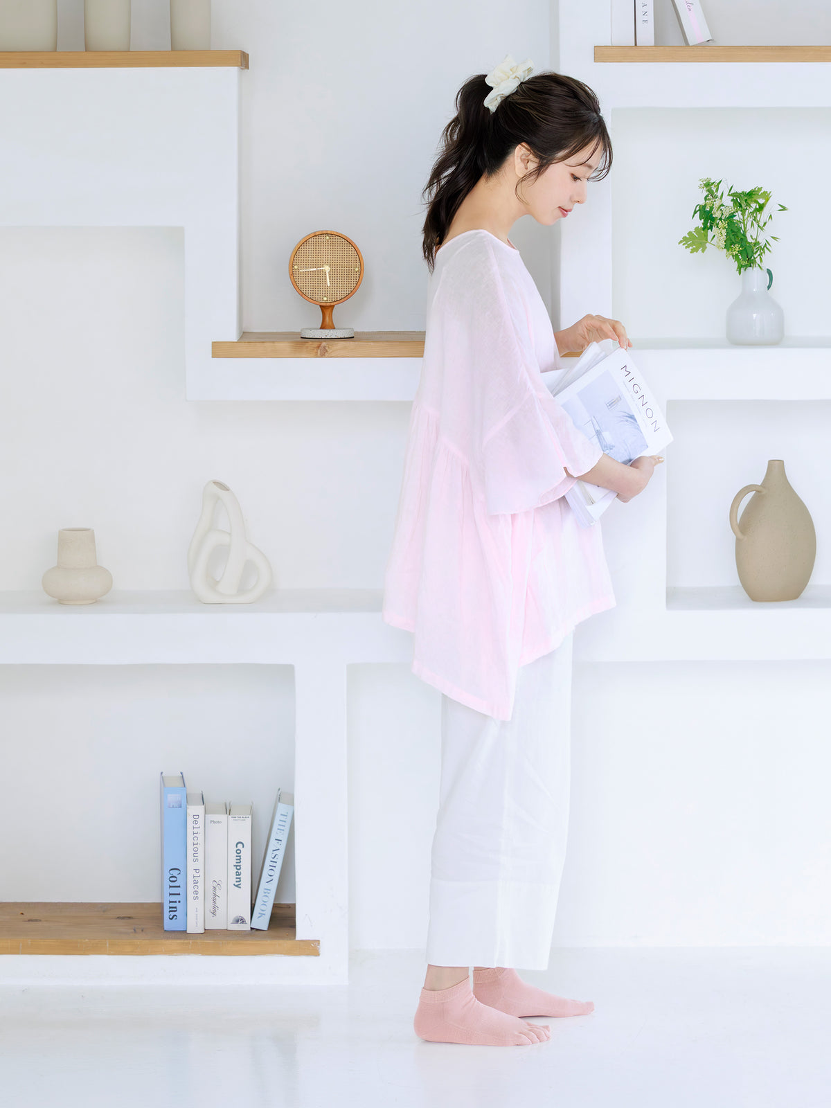 【絹肌Labo】シルク混 五本指ショートソックス / 22.5-24.5cm