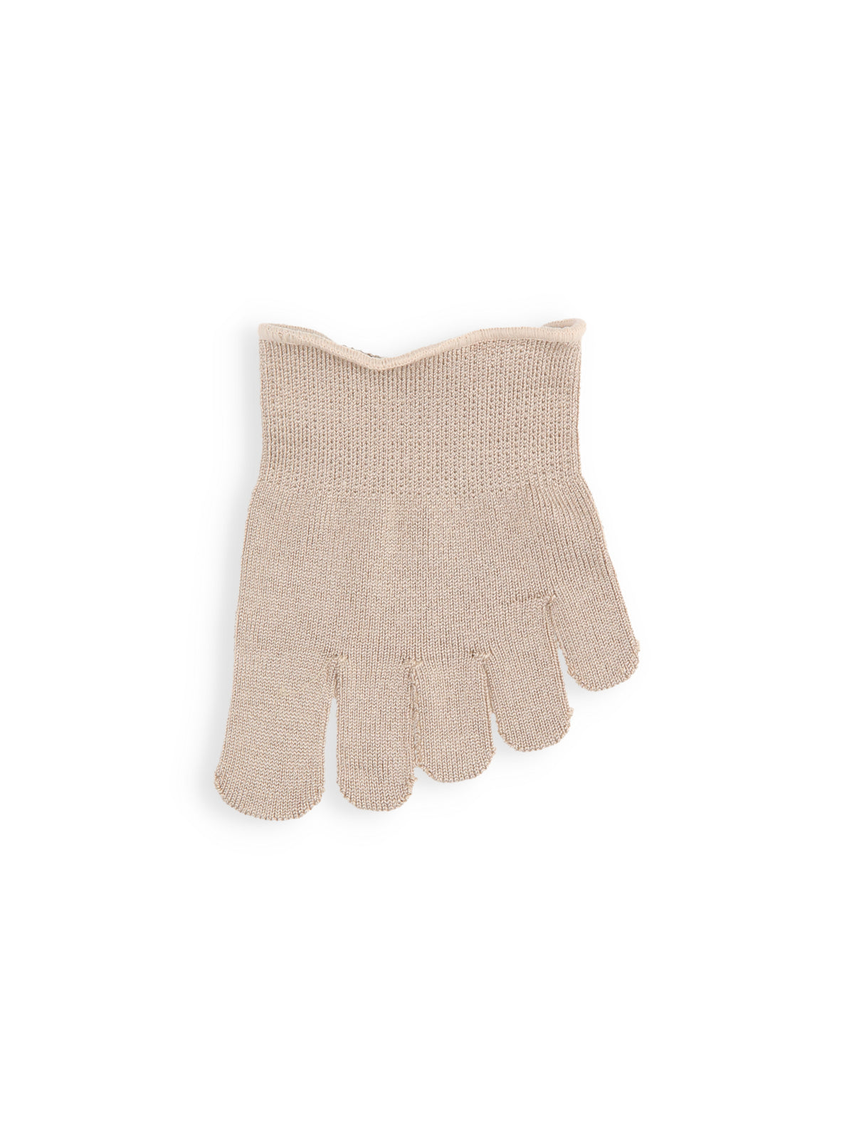 【絹肌Labo】シルク絹紡糸混 つま先五本指ソックス / 24.0-26.0cm - ダルベージュ