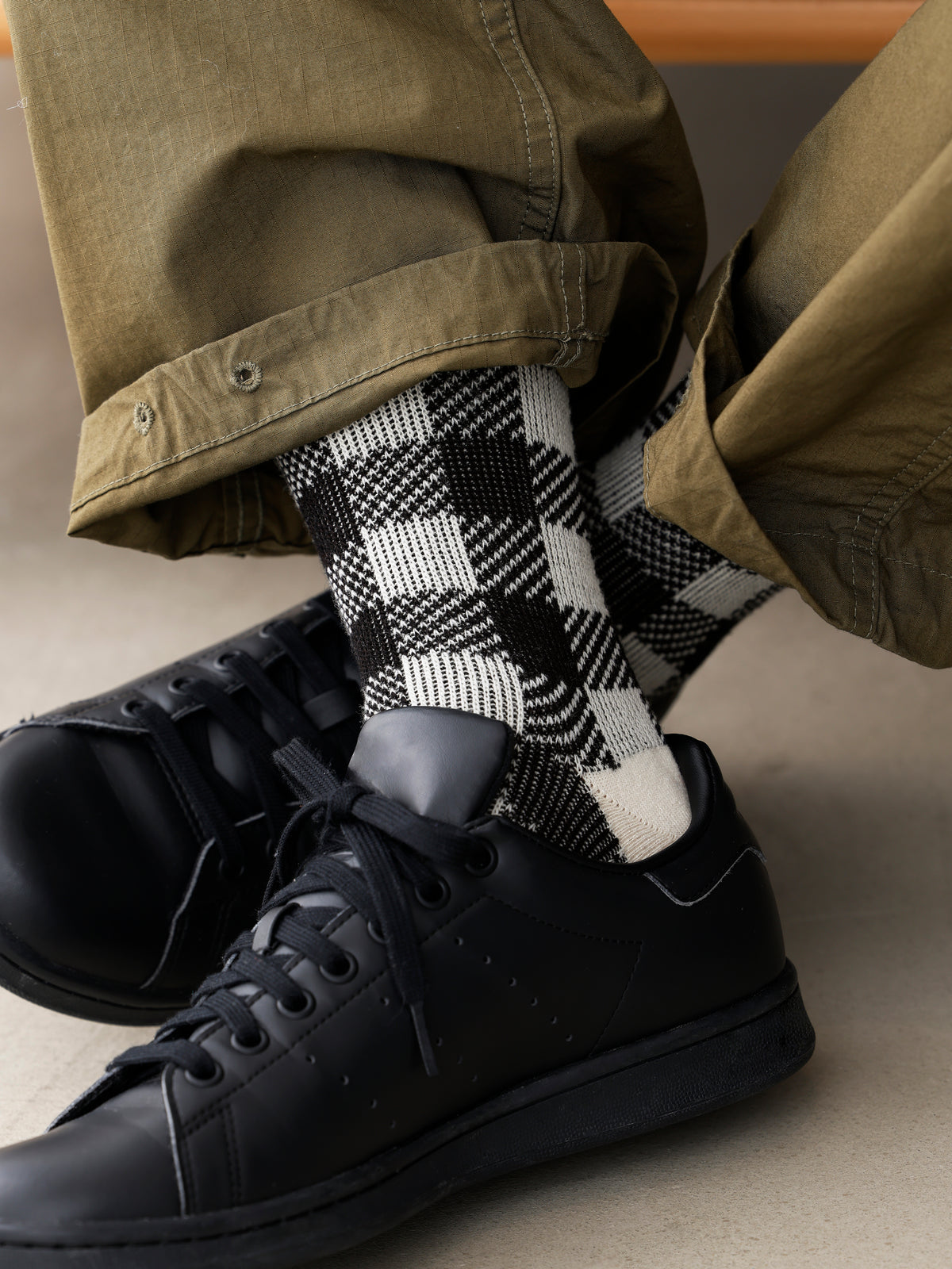 【Tabio MEN】バッファローチェックジャカードソックス