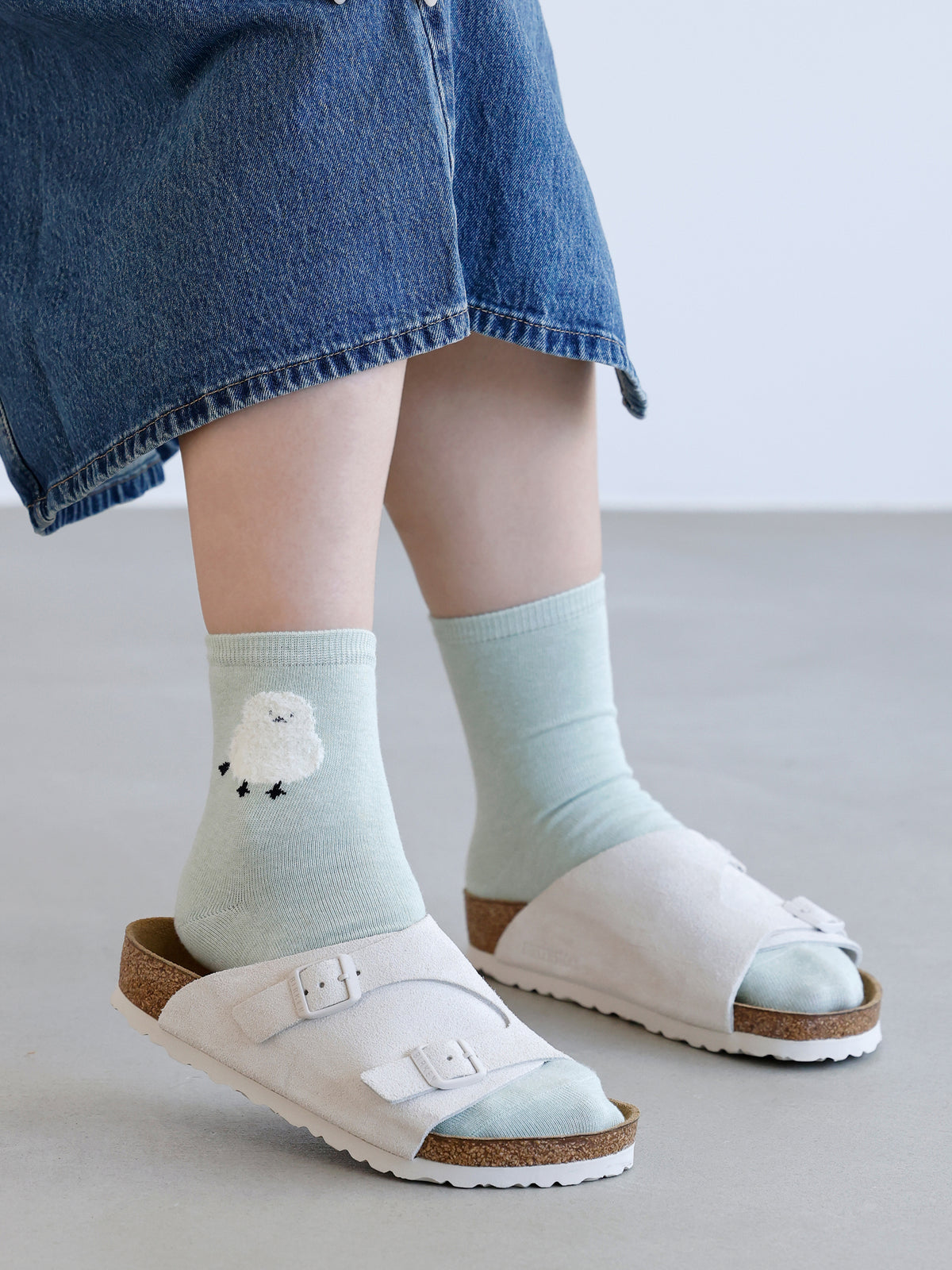 【おおきめサイズ】WEB限定 もふもふ動物ショートソックス 3足セット / 24.5-26.5cm