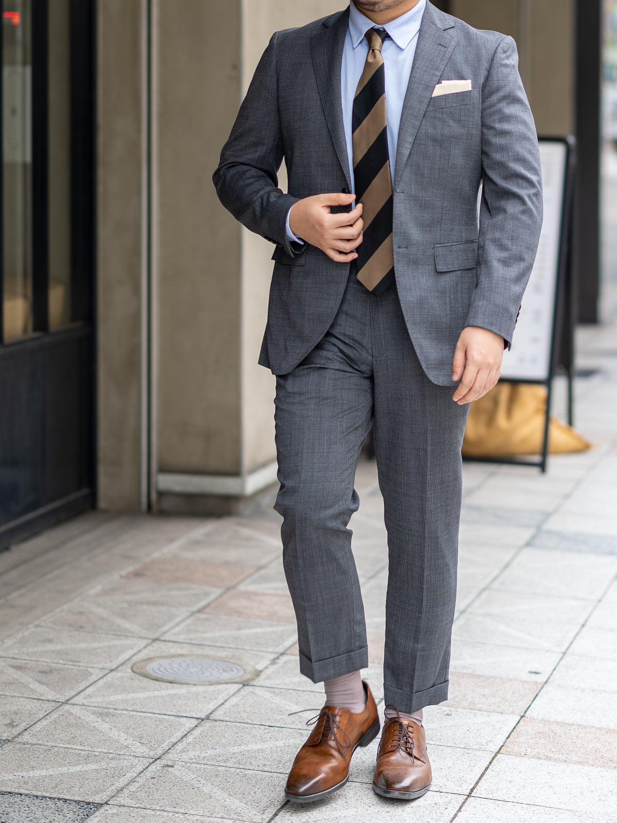 【Tabio MEN】【定番】コットン無地ドレスソックス