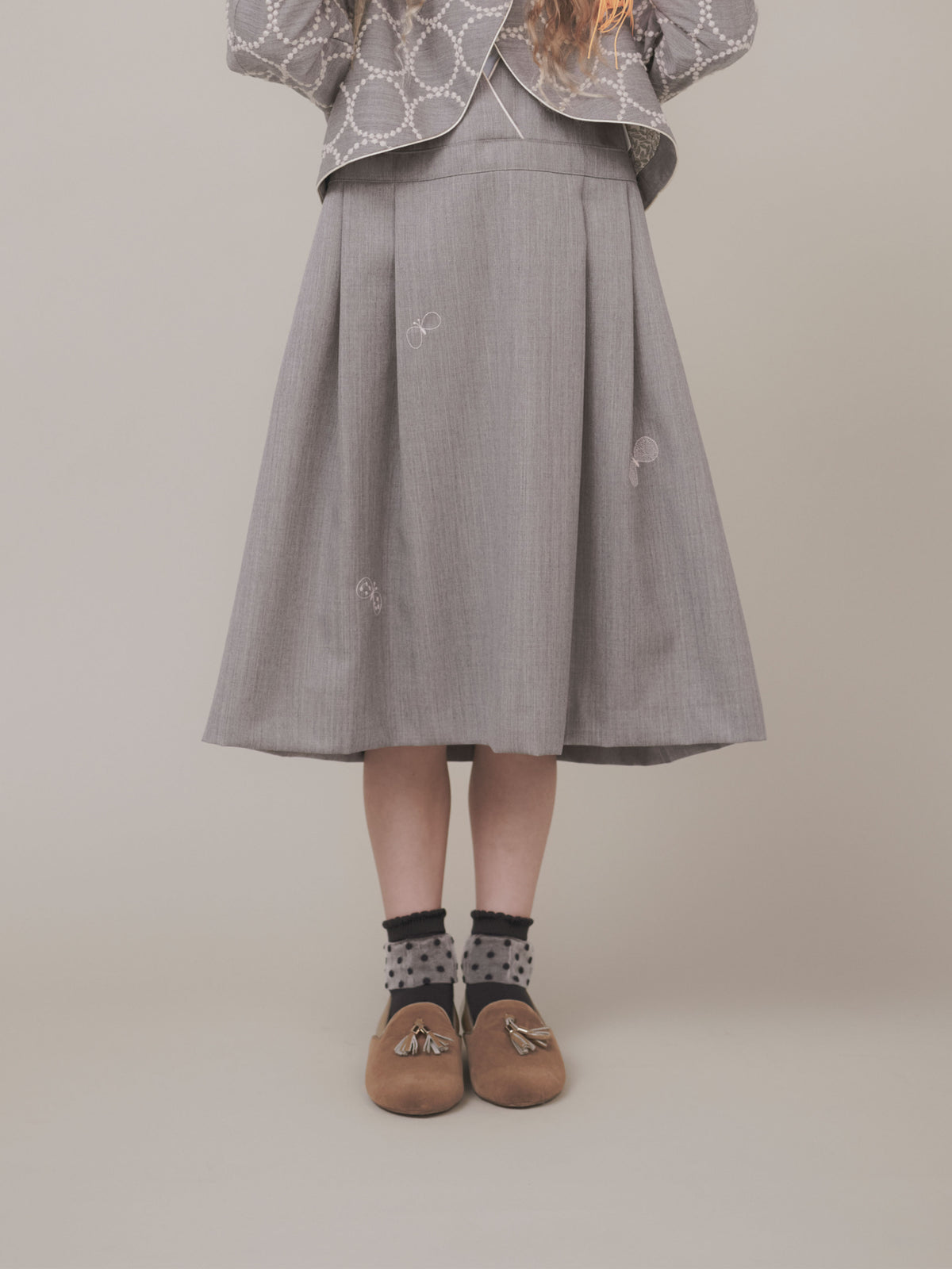 【キッズ】チュールドット柄ショートソックス / 19-21cm