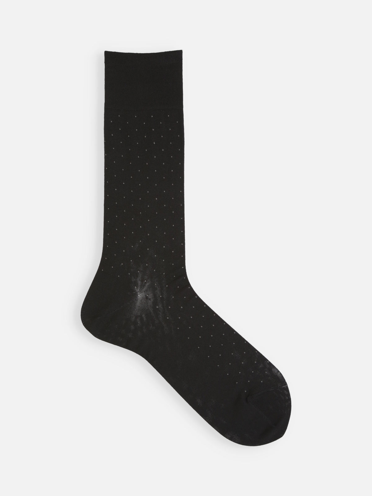 【Tabio MEN】連続シルケットドットソックス(27.0～29.0cm) - ブラック+チャコール