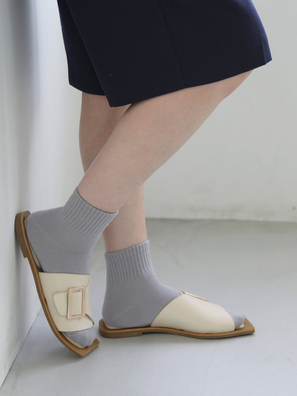 撥水アメリブショートソックス / 22.5～24.5cm - グレー
