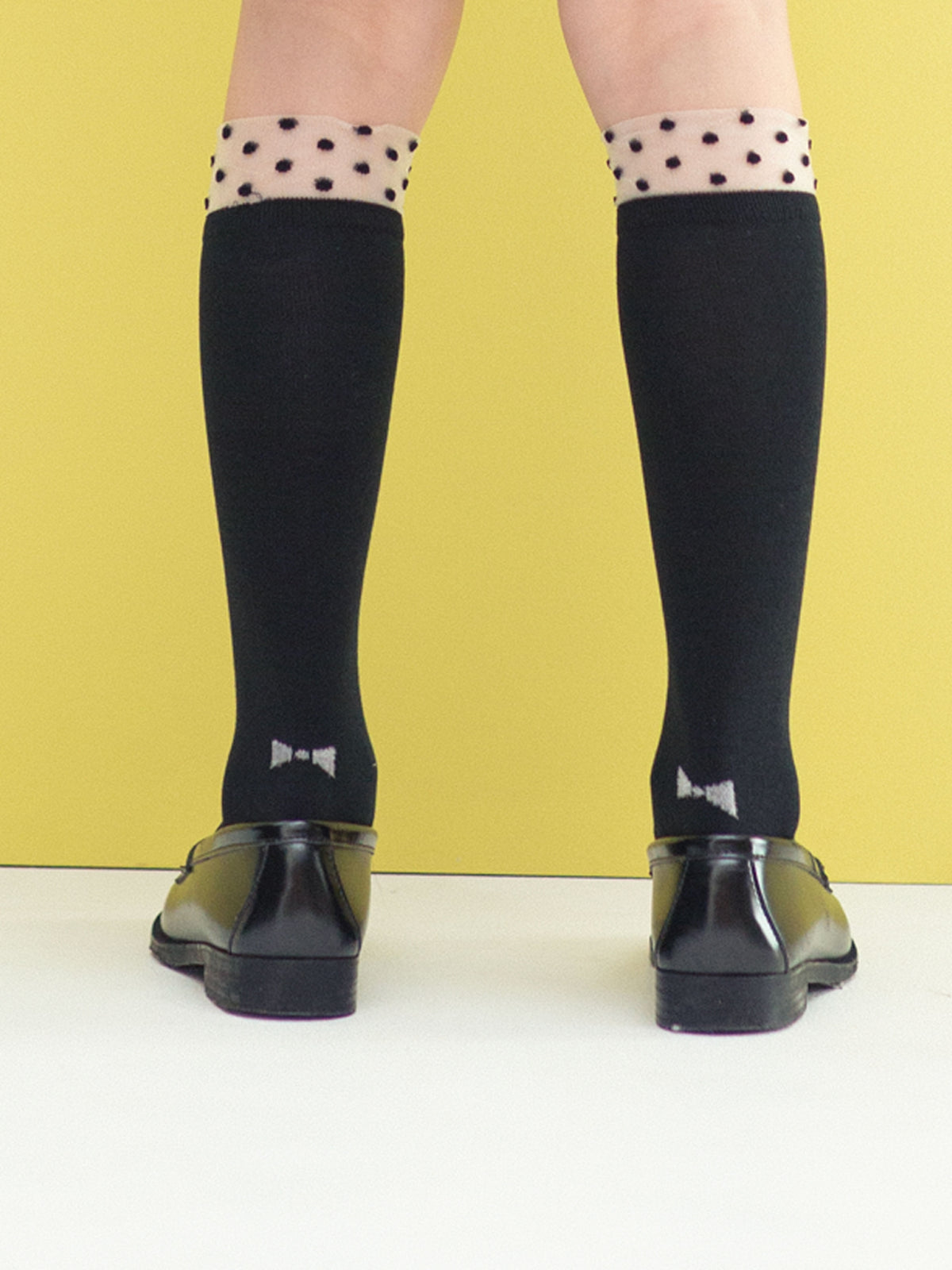 【キッズ】チュールドット柄ハイソックス / 16-18cm