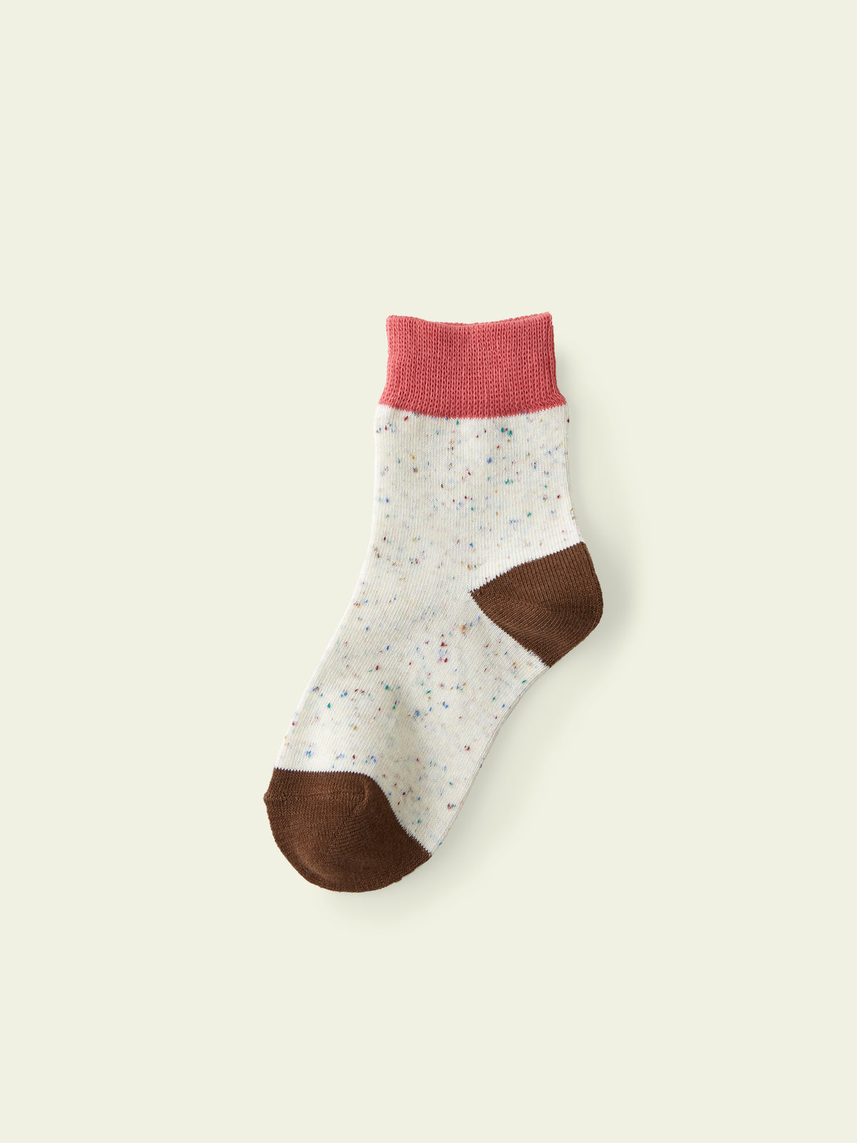 【3足1,485円】キッズ  ネップ三面切り替えショートソックス / 13-15cm