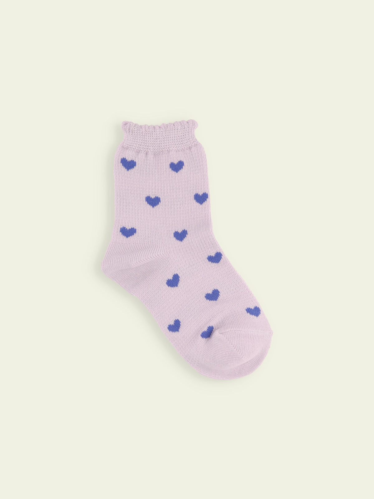 【3足1,485円】キッズ ピコワッフルハートショートソックス / 19-21cm