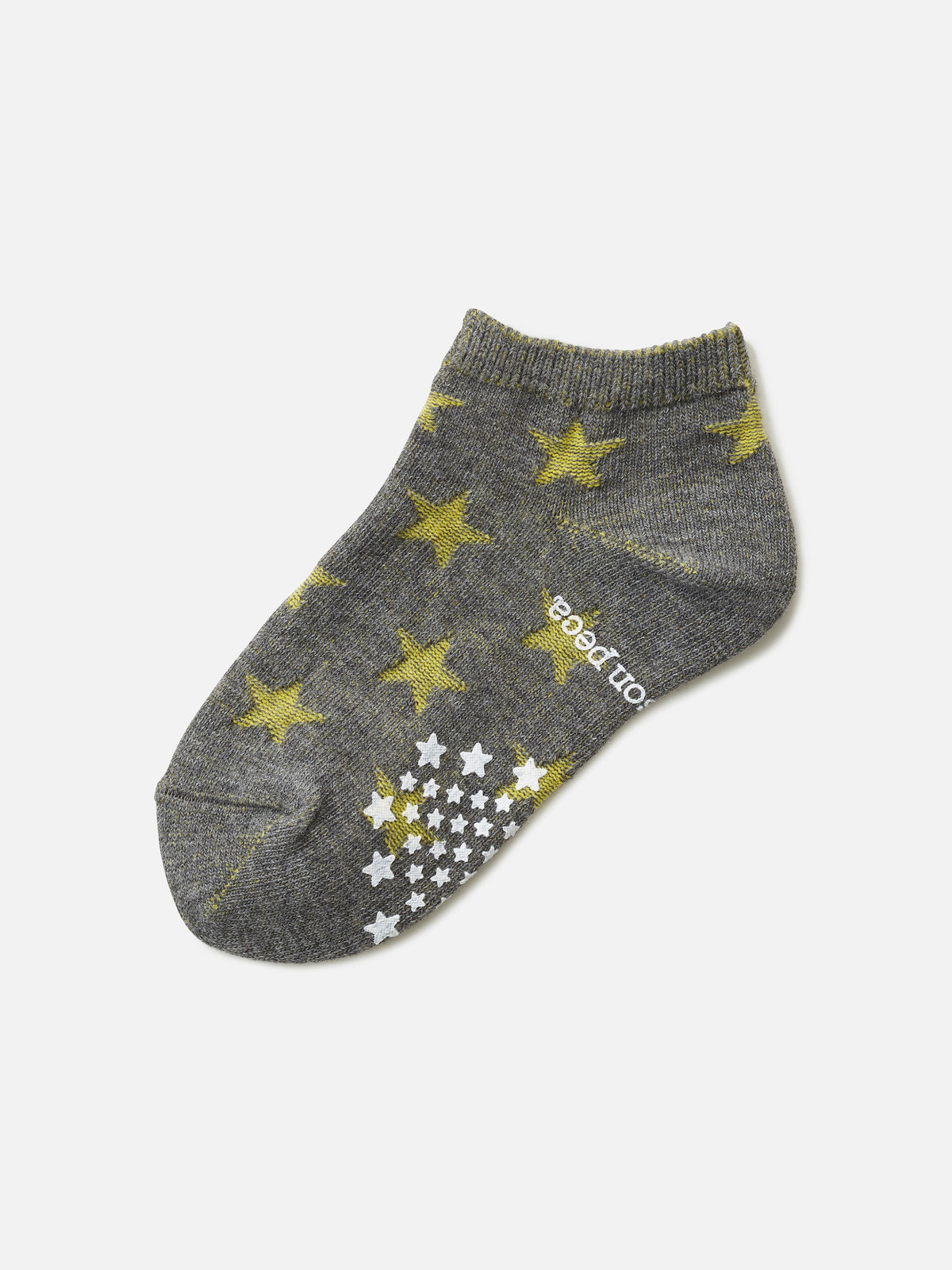 【キッズ】星柄リンクススニーカー丈ソックス / 13-15cm - チャコールモク