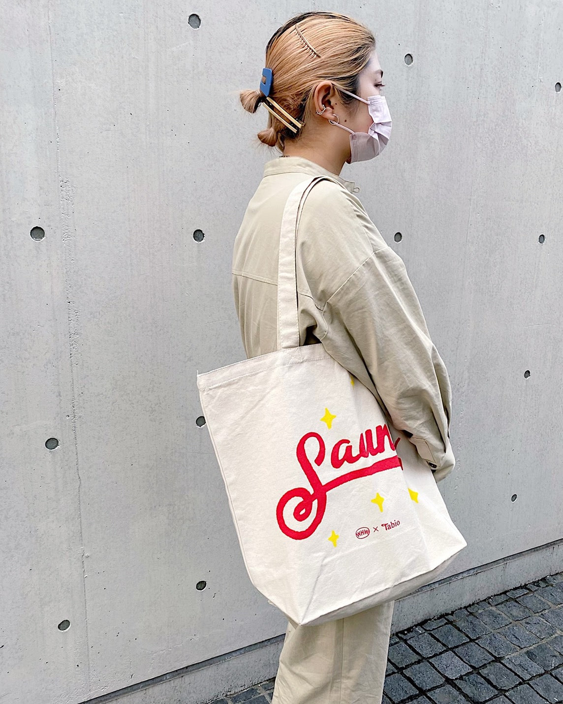 【WHW! ×Tabio】Saunaコットンバッグ