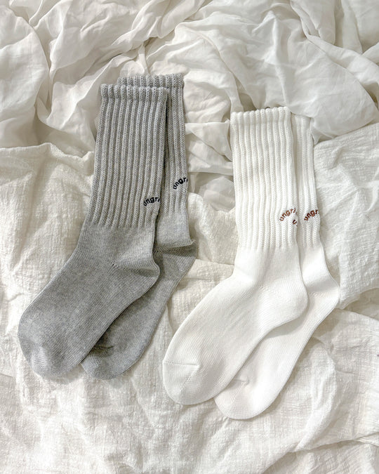 SALE 【Ungrid×靴下屋】刺繍アメリブ2pacソックス
