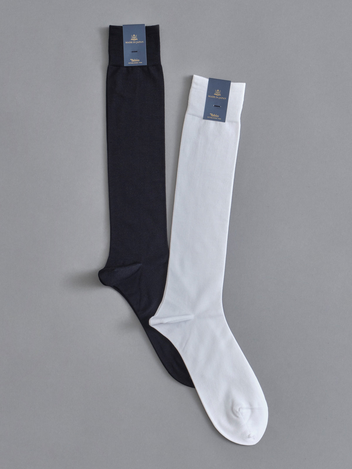 【Tabio MEN】＜冠婚葬祭にも＞綿混無地ロングホーズ(23.0～25.0cm)
