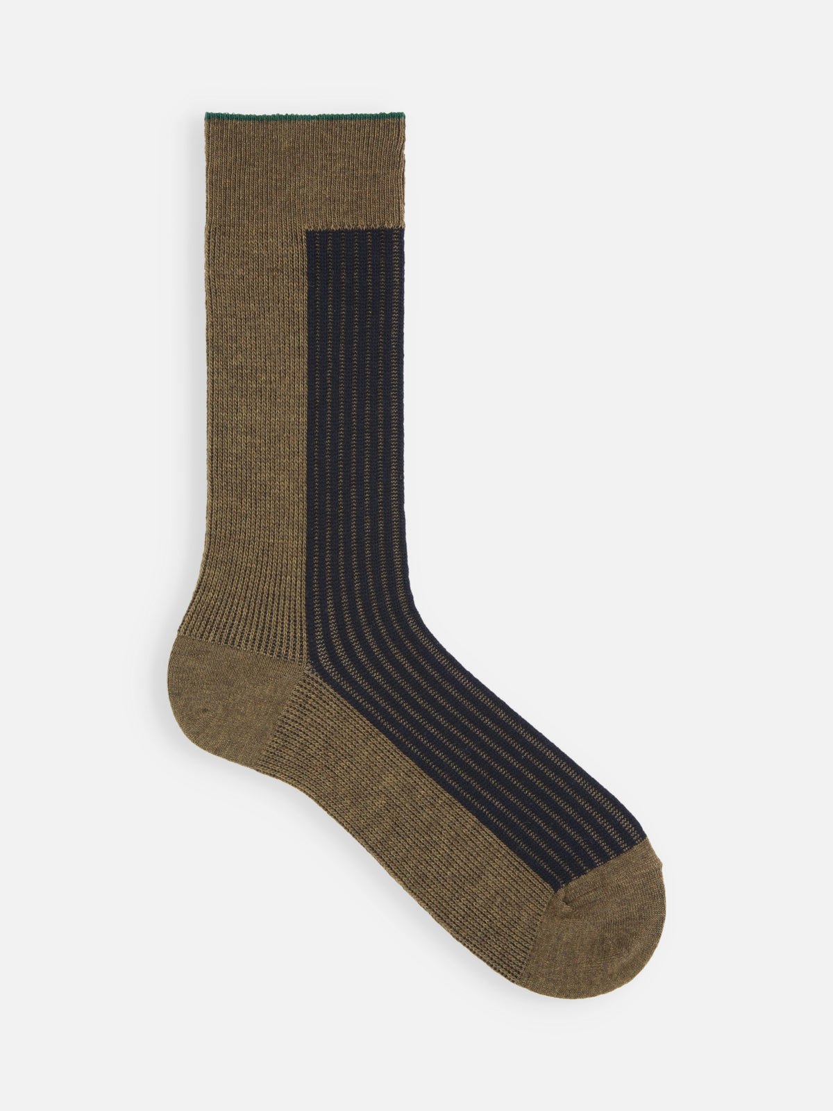 【毛混】ジャカードリブ切替ソックス / 25-27cm