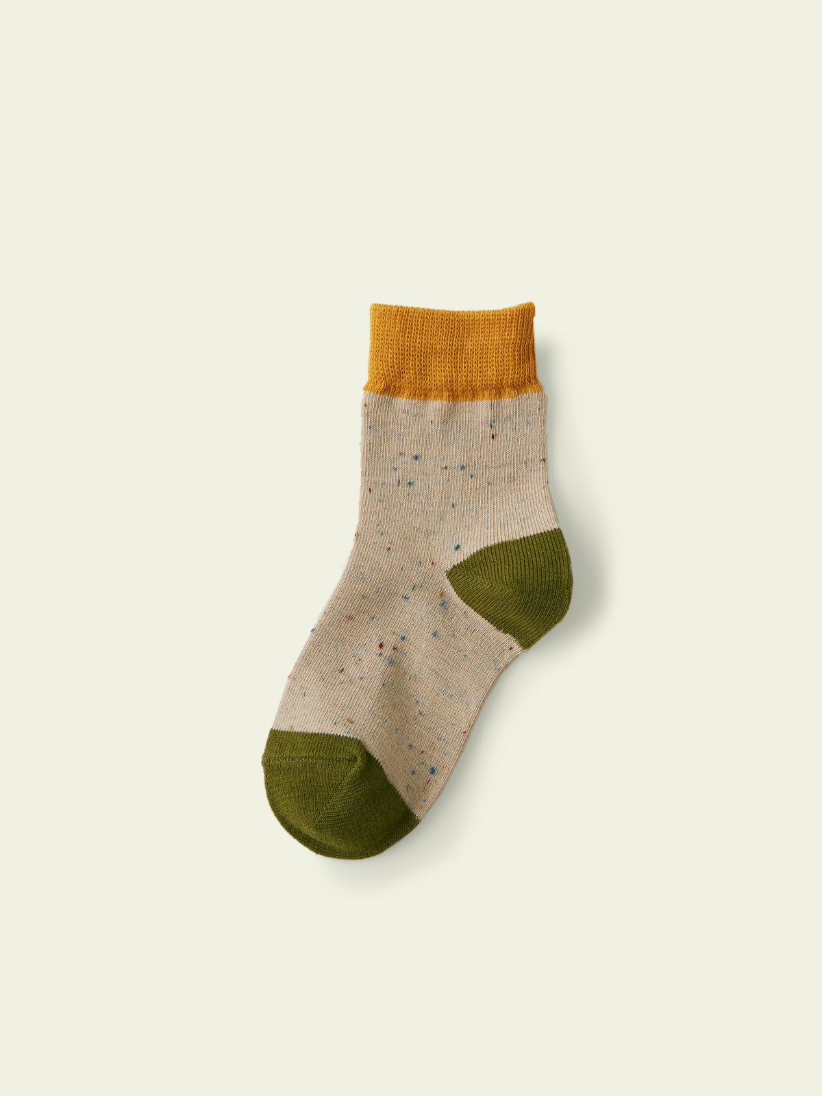 【3足1,485円】キッズ  ネップ三面切り替えショートソックス / 13-15cm