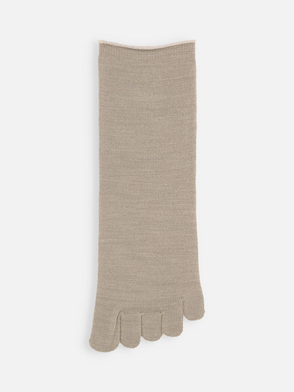 【温脚Labo】光電子×ウール混 五本指ソックス - グレージュ