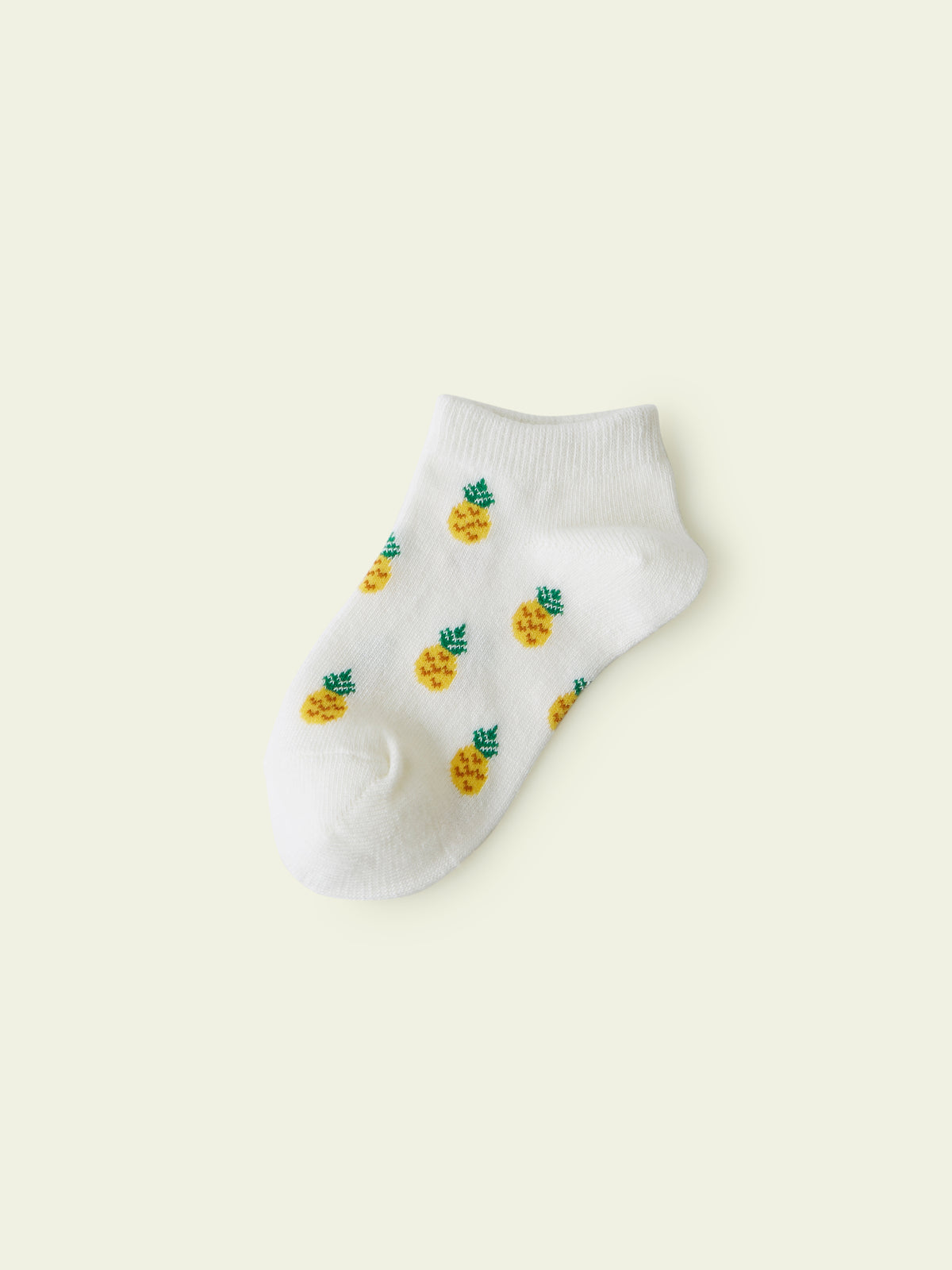 【3足1,485円】キッズ いろいろフルーツ柄スニーカー丈ソックス / 13-15cm