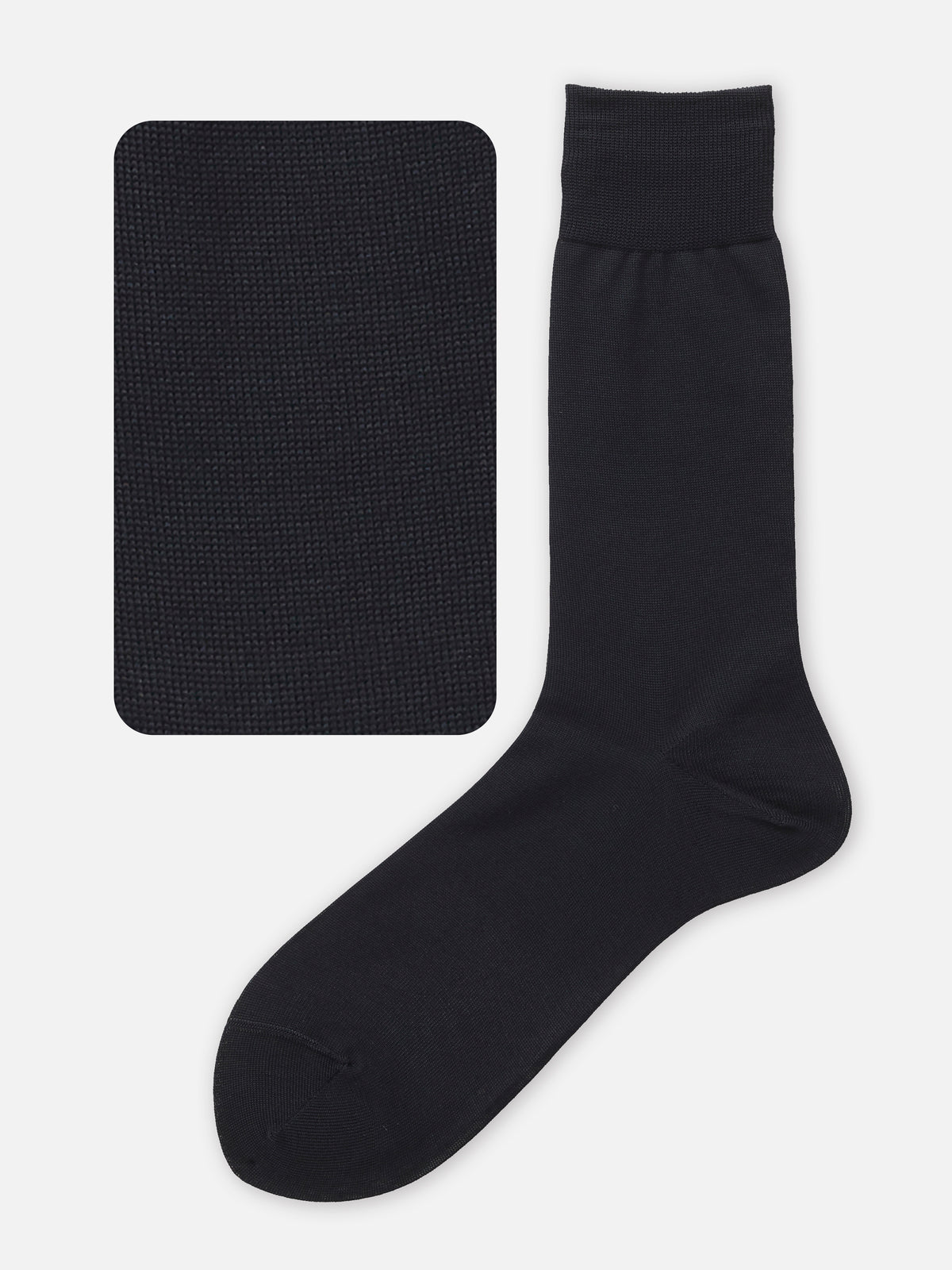 【Tabio MEN】綿100％ベタソックス (27.0〜27.0cm) - クロ
