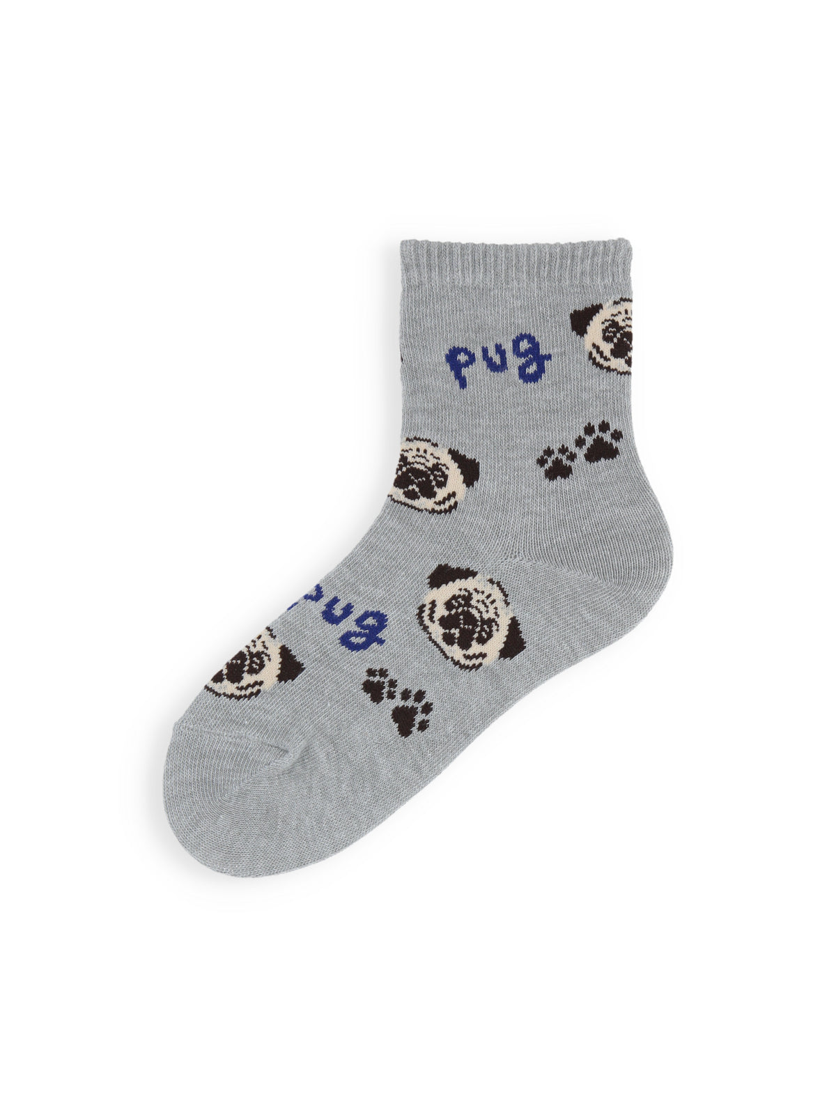【3足1,485円】キッズ I LOVE PUGショートソックス / 19-21cm