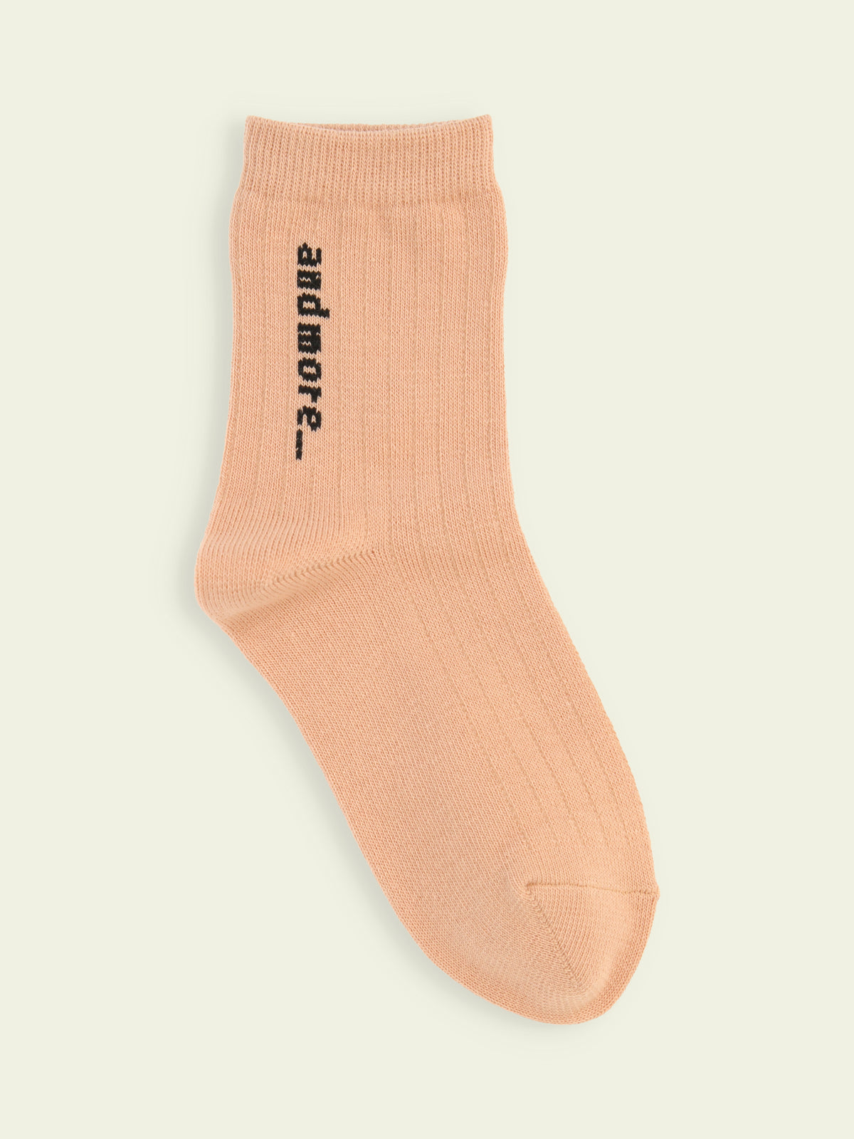 【3足1,485円】キッズ リブ風ロゴショートソックス / 19-21cm