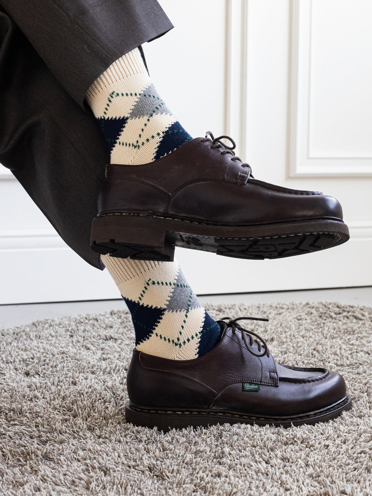【Tabio MEN】綿アーガイルショートソックス