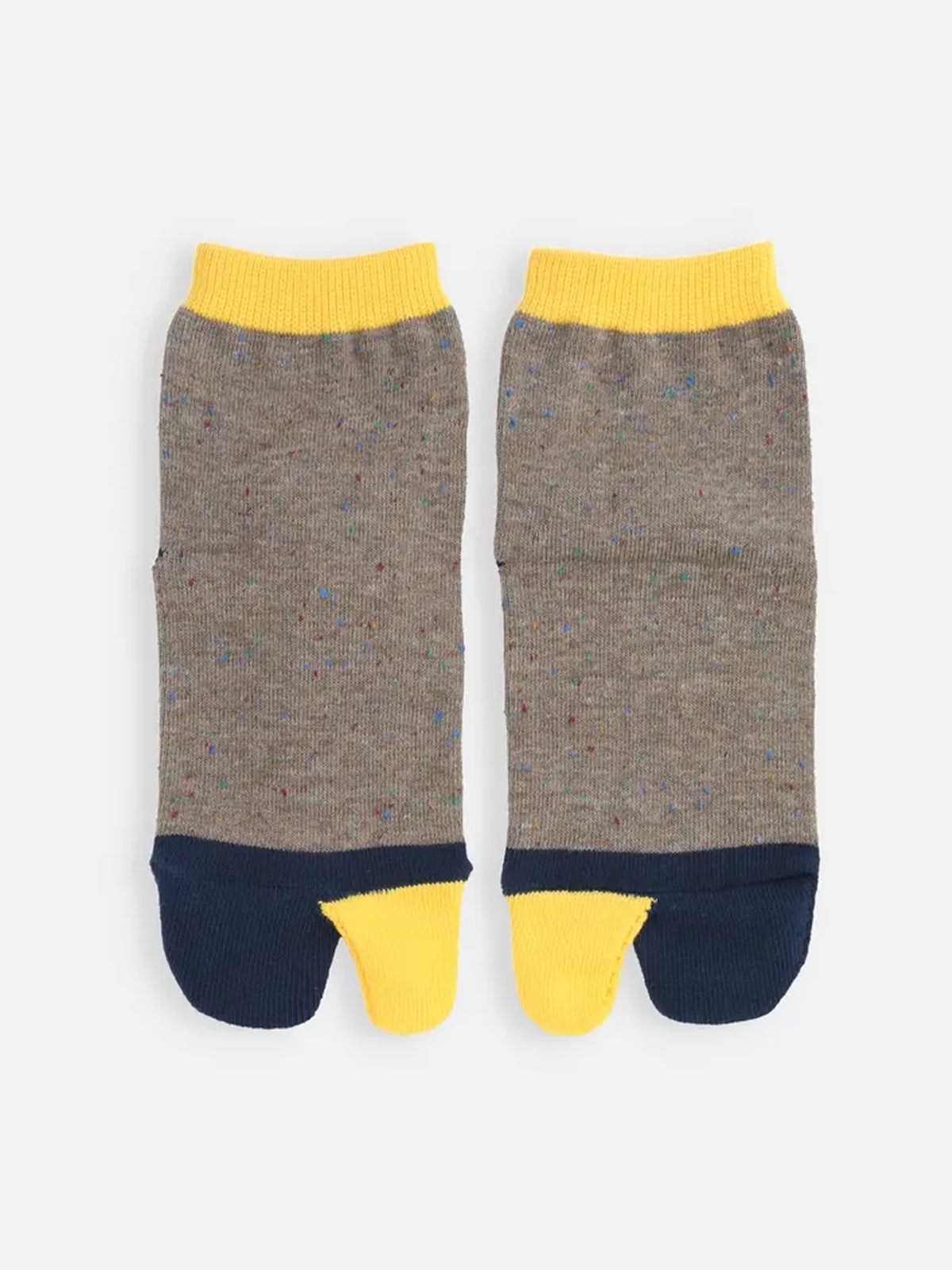 【キッズ】 足袋ネップ切替ソックス / 16-18cm - グレーモク