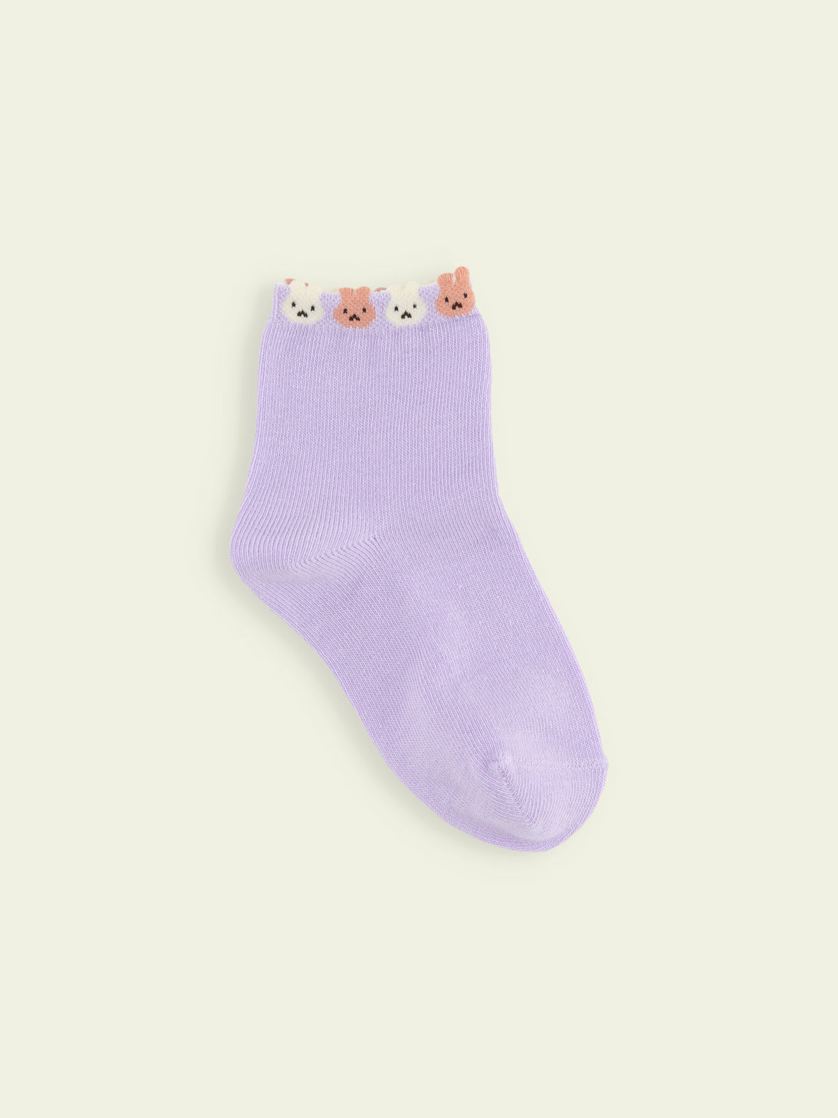 【3足1,485円】キッズ 履き口たっぷりうさちゃんショートソックス / 16-18cm
