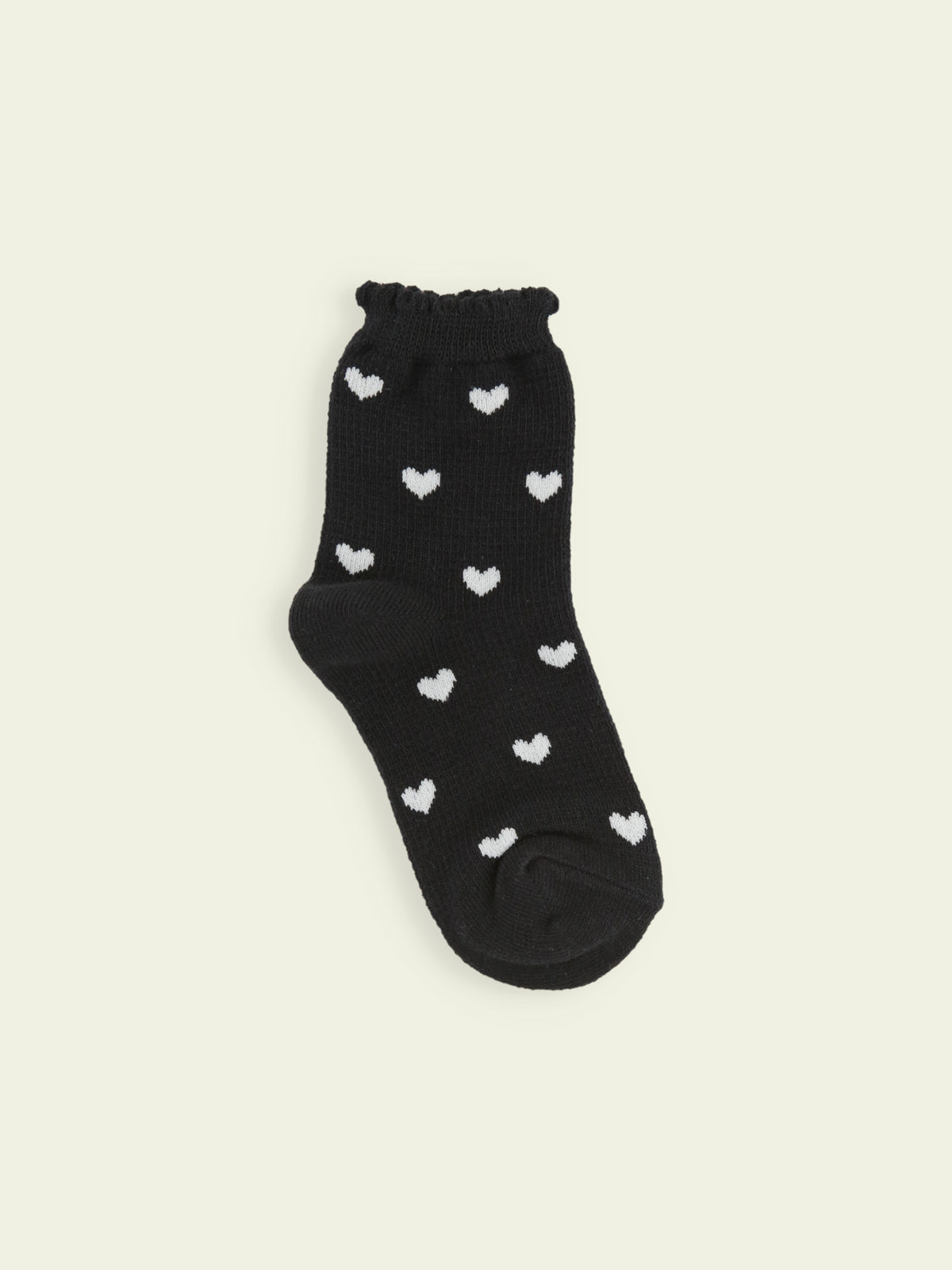 【3足1,485円】キッズ ピコワッフルハートショートソックス / 16-18cm