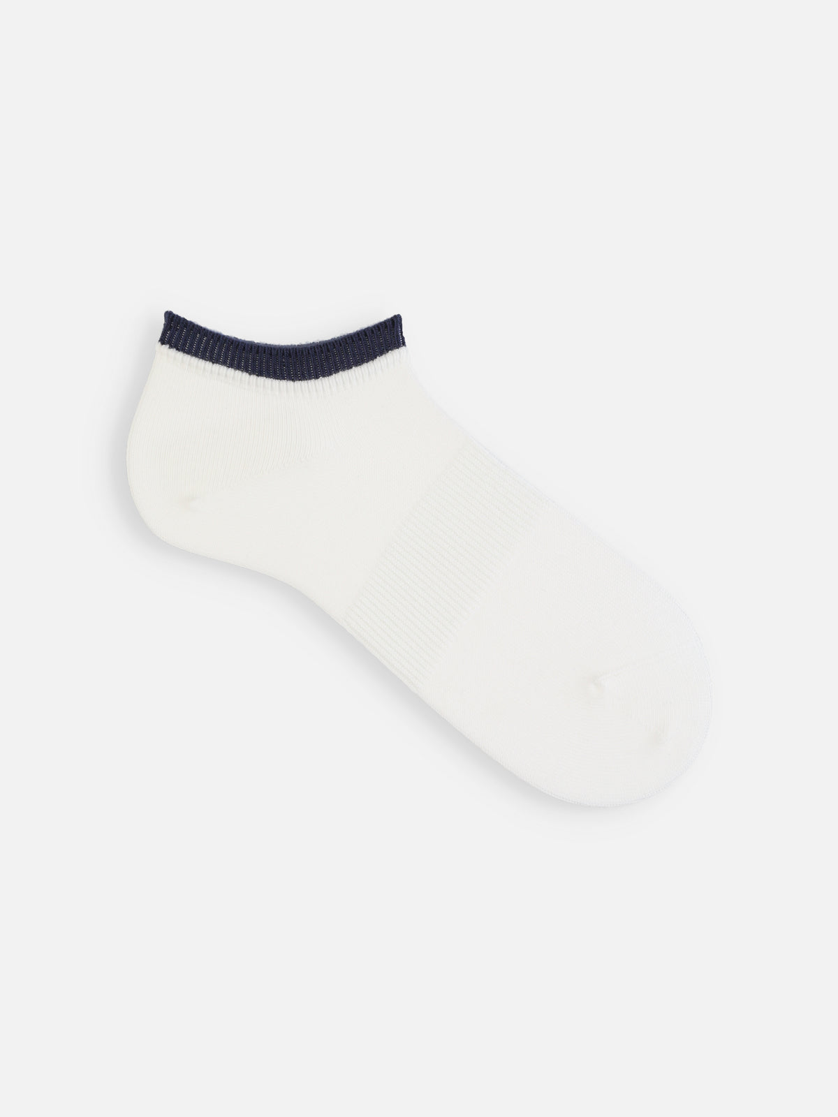 【Tabio MEN】サポート入り2枚重ねスニーカー丈ソックス(27.0～29.0cm) - サラシ+ネイビー