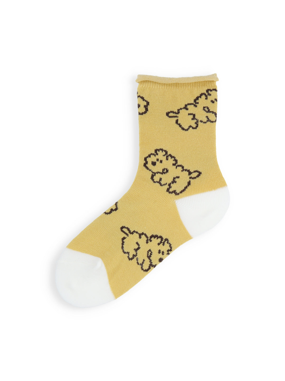 【3足1,485円】キッズ わんこ柄ショートソックス / 16-18cm