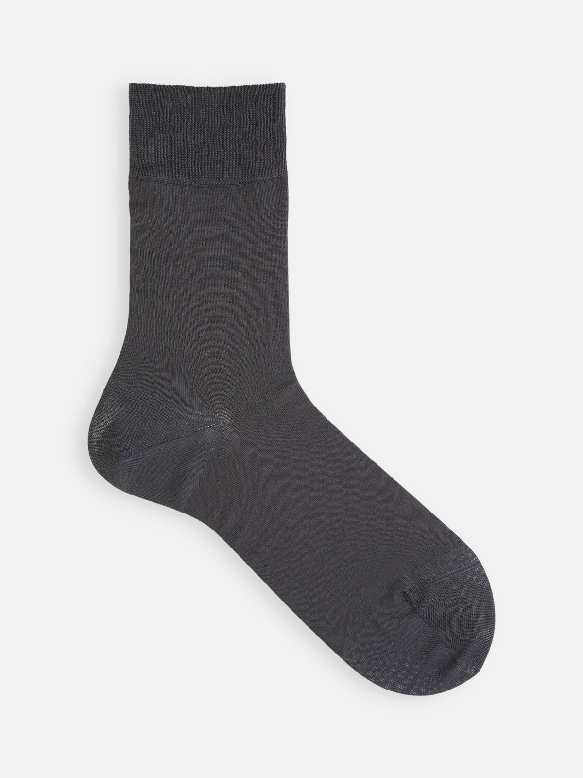 【Tabio MEN】ゴム無し無地ソックス(25.0〜27.0cm) - ダークチャコール