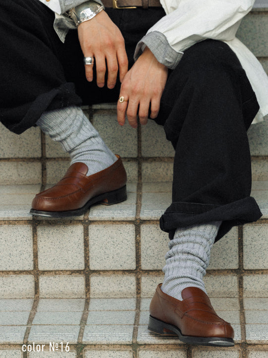 【Tabio MEN】リッチェル編みルーズソックス(23.0～25.0cm)