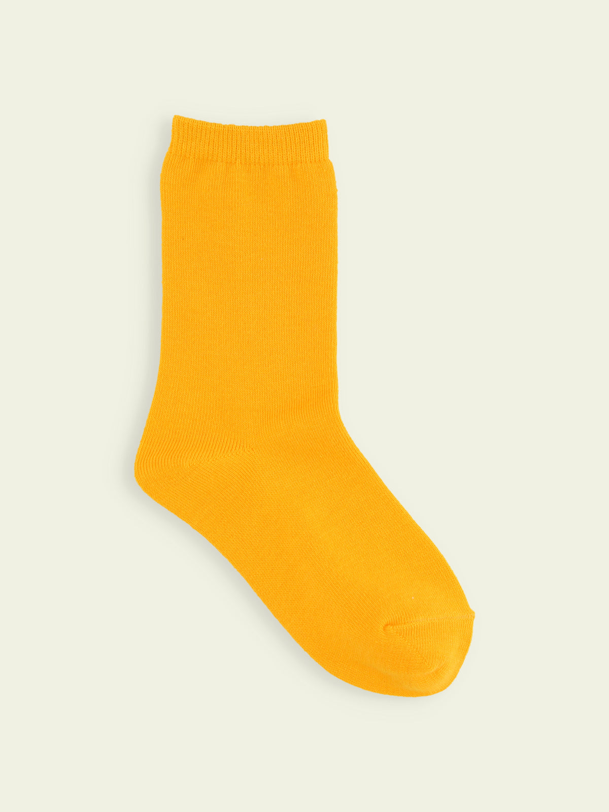 【3足1,485円】キッズ 無地ベタソックス / 16-18cm - イエロー