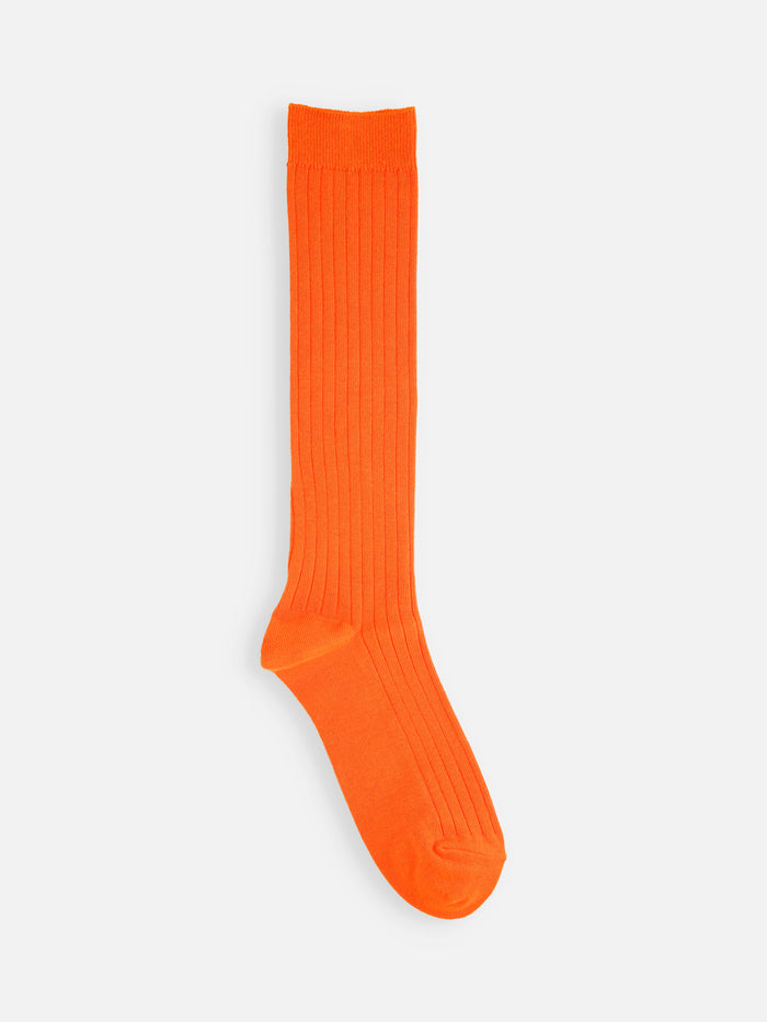 【ジュニアサイズ】蛍光リブハイソックス / 22-24cm