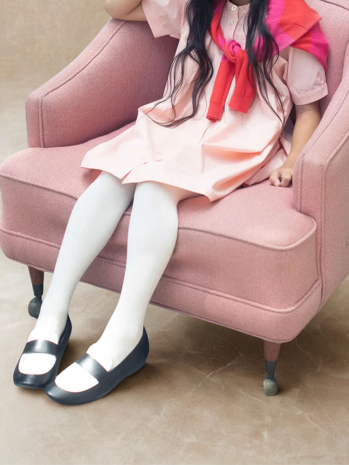 【キッズ】80デニールタイツ / 95-115cm - オフホワイト