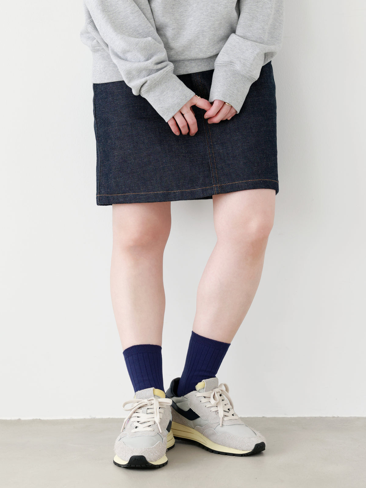 【WEB限定20色】軽やかにフィットするリブソックス - インクブルー