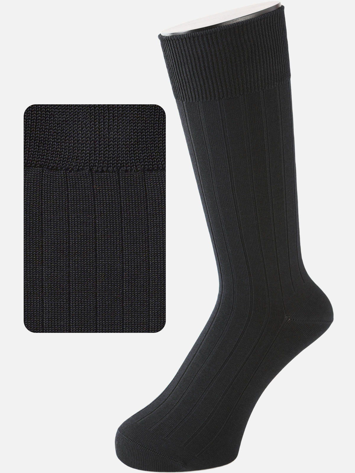 【Tabio MEN】9×2太リブソックス(27.0～29.0cm)