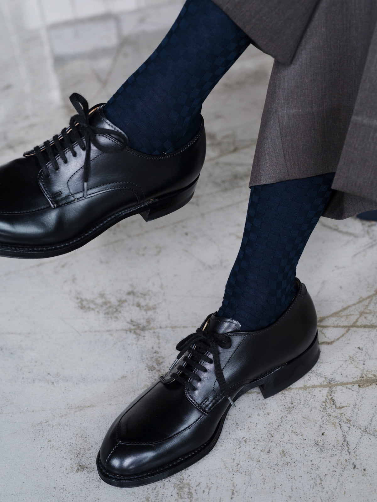 【Tabio MEN】市松リンクスソックス(27.0～29.0cm)