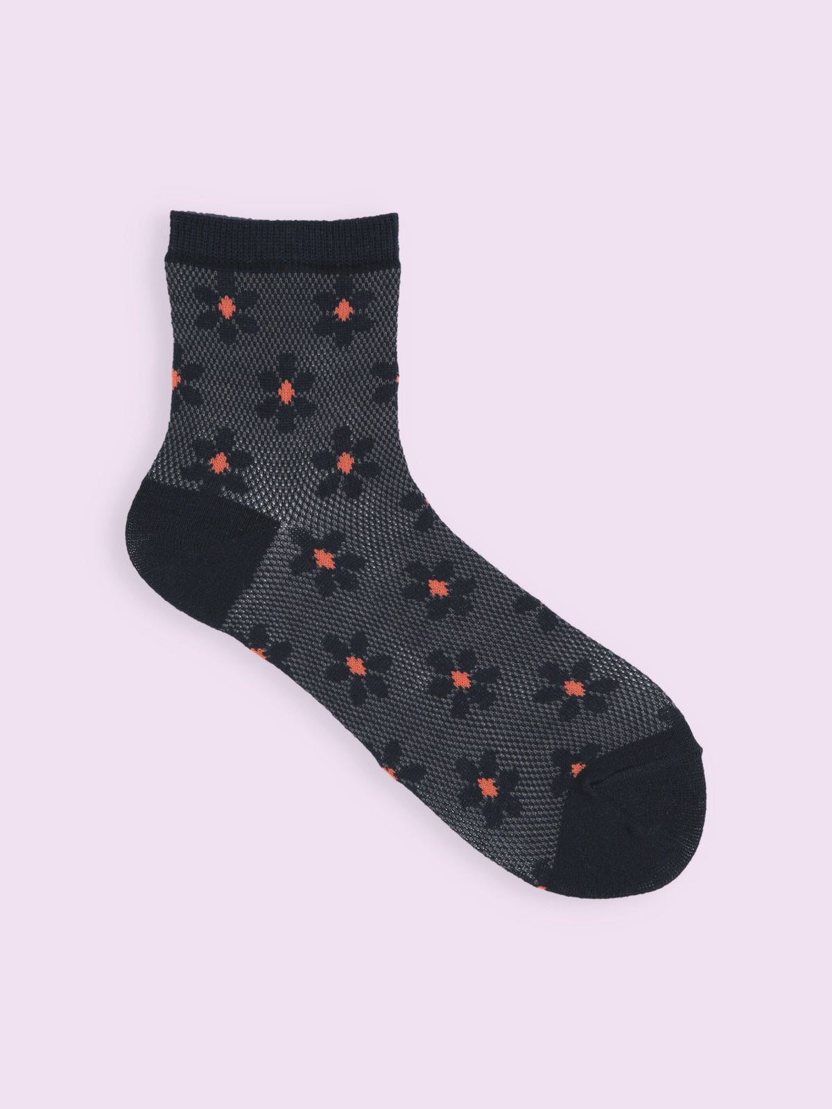 【3足1,485円】メッシュお花ショートソックス