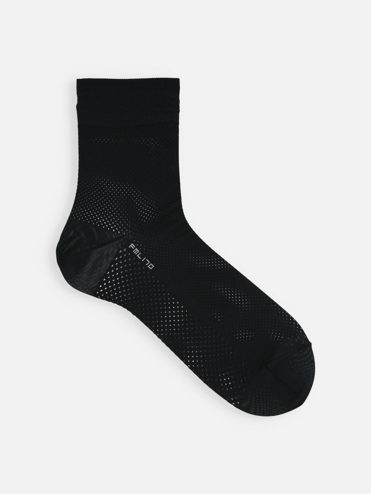 【Tabio MEN】軽い・涼しい・吸水・速乾 足裏までメッシュショート丈(27.0-29.0cm) - クロ