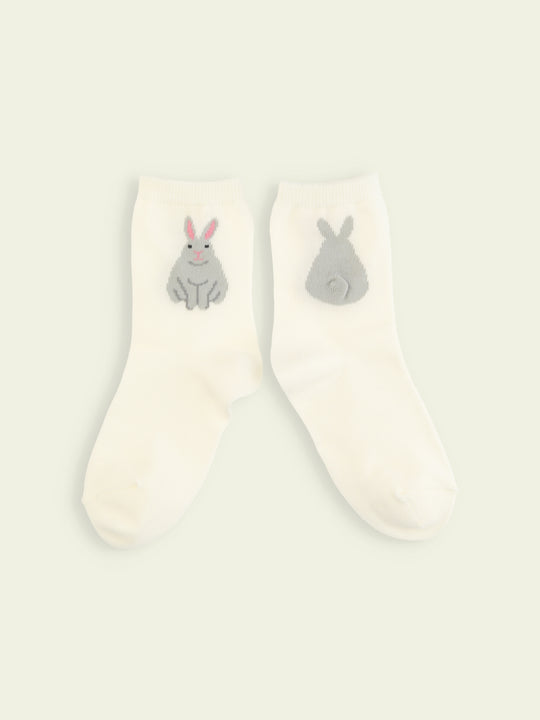 【3足1,485円】キッズ うさぎしっぽショートソックス / 19-21cm