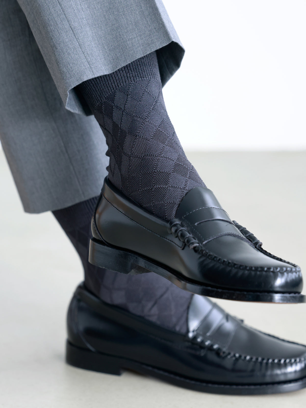 【Tabio MEN】NEWリンクス総ダイヤショート丈ソックス